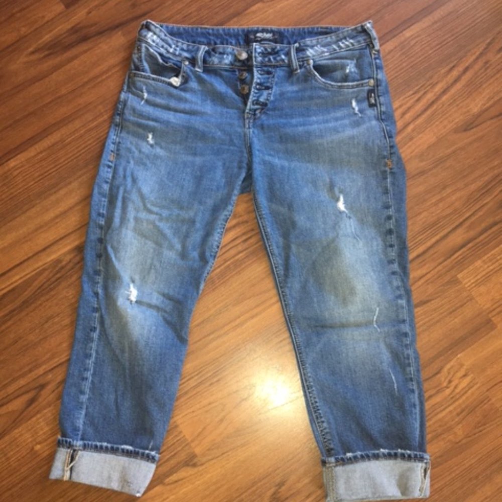 Silver Jeans Avery crop W30/L25 minor destruction